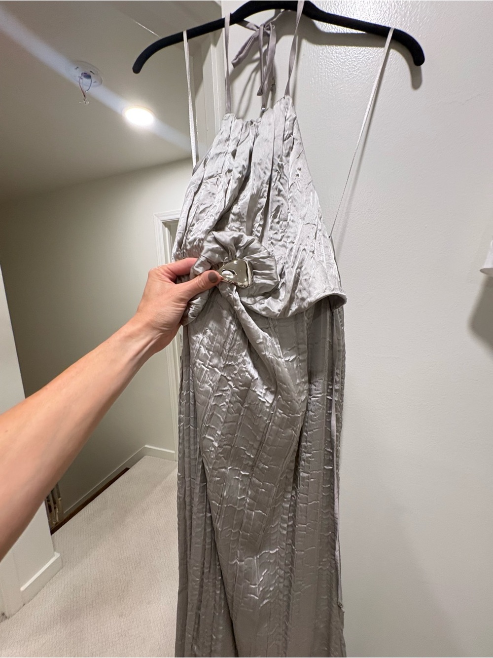 NEW Silk-Blend Halter MAXI
